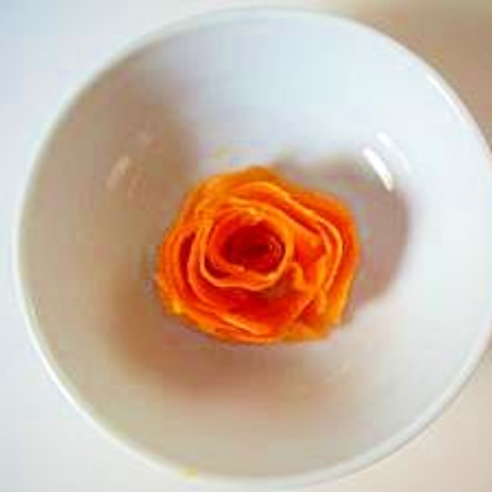 ピーラーで にんじんサラダ にんじんでバラの花 レシピ 作り方 By ドキンちゃん0298 楽天レシピ ピーラーで にんじんサラダ にんじんでバラの花 レシピ 作り方 By ドキンちゃん0298 楽天レシピ